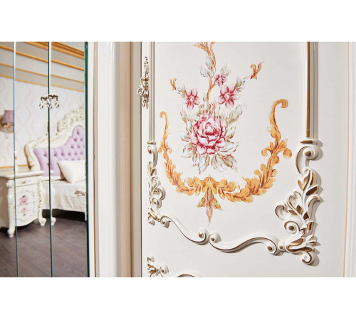 Шкаф-витрина 6-х дверный Венеция Классик (крем)