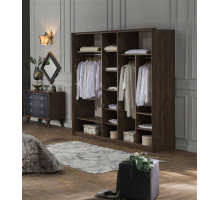 Пятистворчатый распашной шкаф для одежды и белья с зеркалом в спальню Алегро ALEG-33