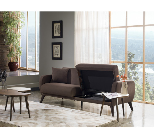 Трехместный Диван-кровать Flexy Флекси (коричневый)