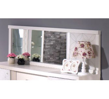 Прямоугольное настенное зеркало в гостиную Мира MIRA-10 белое