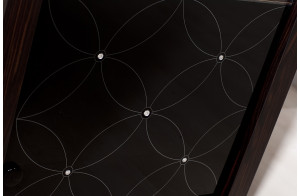 Одностворчатый шкаф витрина для посуды Мира MIRA-02 венге