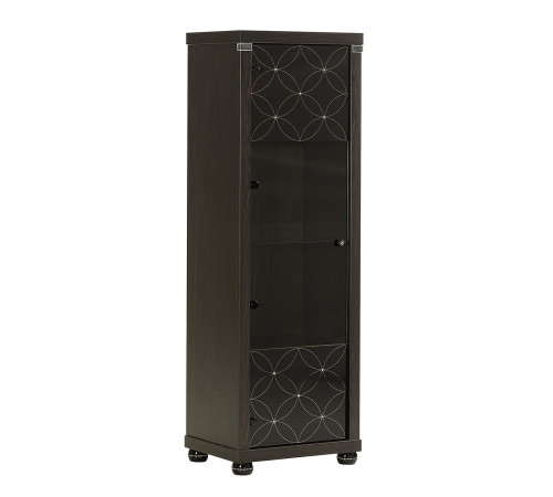 Одностворчатый шкаф витрина для посуды Мира MIRA-02 венге