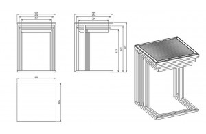 Столик журнальный 3в1 Лоретто (Loretto) Loret-53