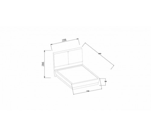 Кровать двуспальная Миранте (Mirante) MINT-26