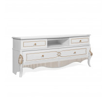 Тумба под тв гостиную Стелла (белый золото)