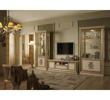 Шкаф-витрина однодверный Анита (бежевый глянец)