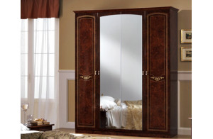 Четырехстворчатый шкаф Ирина (орех)