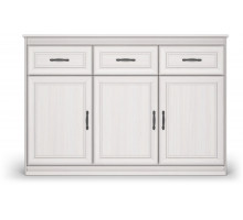 Большой комод Неаполь Ясень анкор светлый (патина "серебро")