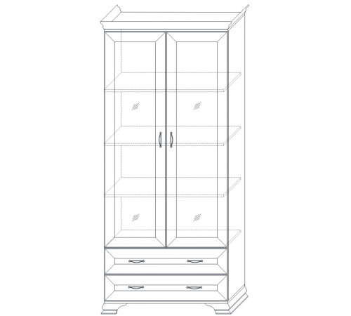 Витрина Сиена 2-х дверная (Бодега Белый)