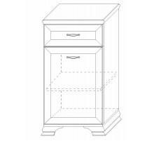 Тумба высокая 450 Сиена (Бодега белый)