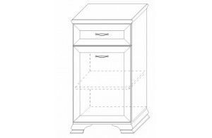 Тумба высокая 450 Сиена (Бодега белый)