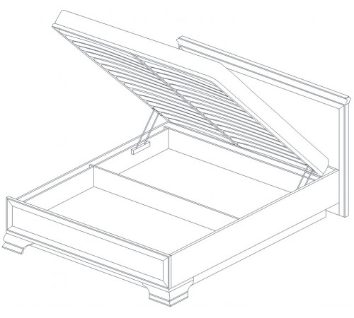Кровать Сиена 1400/1600/1800 с подъемным механизмом и ортопедическим основанием (Бодега Белый)