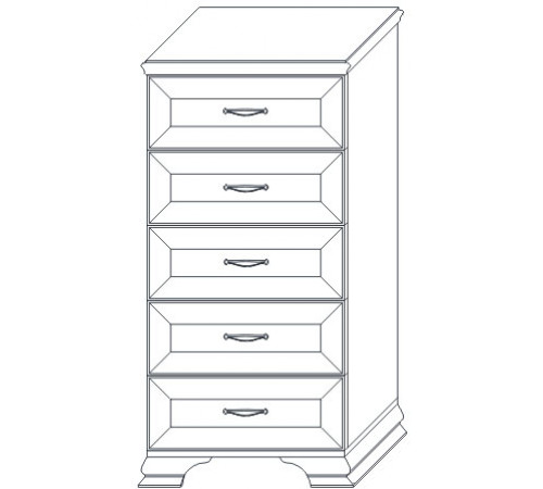 Комод высокий в спальню Сиена (Бодега Белый)