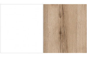 Полка навесная 1350 Вега Скандинавия (белый + дуб каньон)