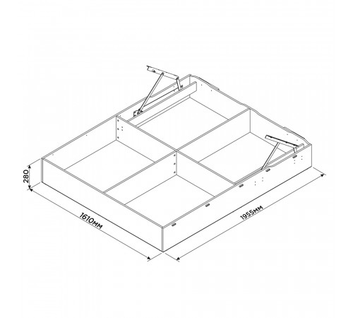 Ящик с подъемным механизмом МН-038-02 (160 см)