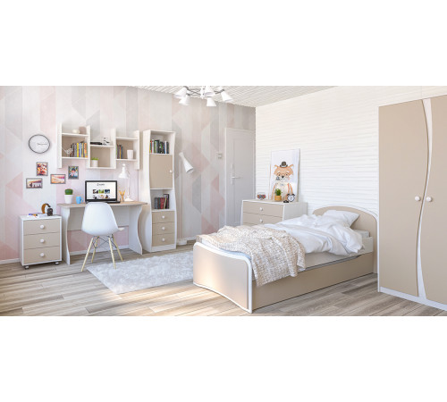 Детская настенная полка для книг и игрушек Комби МН-211-07