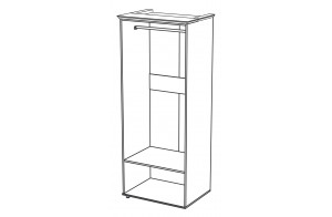 Двухстворчатый шкаф для одежды в гостиную Романтика ВК-09-17