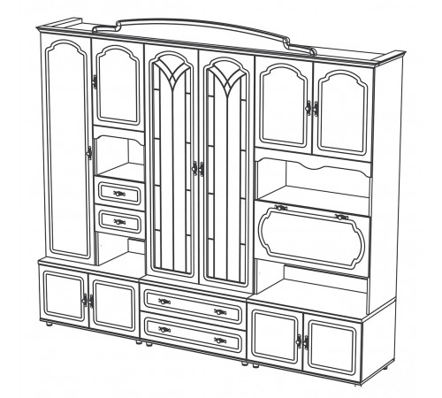Стенка для гостиной Романтика ВК-09.2 от Мебель-Неман