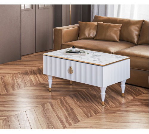 Журнальный столик Лоренсо МН-043-38 белый