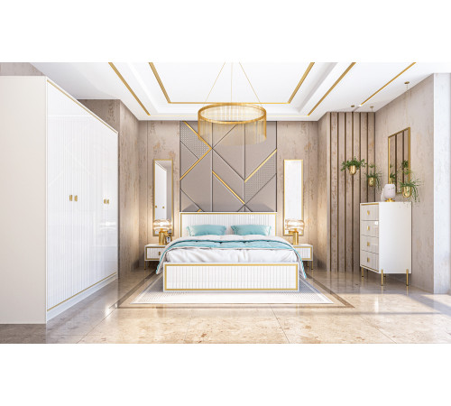 Спальня Люксор (Белый глянец)