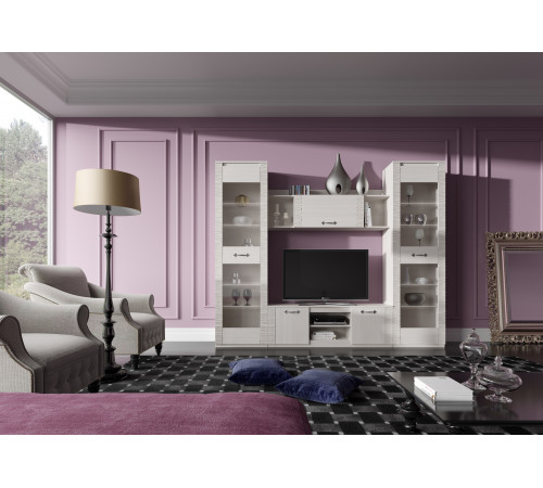 Гостиная Элана от МебельГрад, комплектация 1, цвет Бодега белая