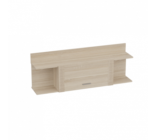 Навесная закрытая полка для гостиной Элана, цвет Бодега белая