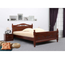 Кровать Людмила-17 орех светлый с патиной