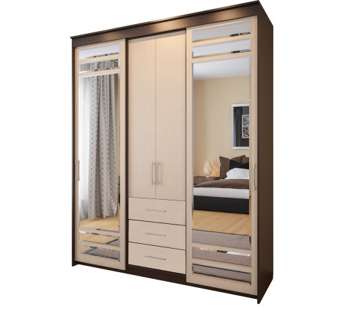 Трехстворчатый шкаф-купе ШК-05