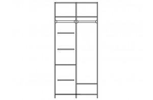 Шкаф для одежды Нинель ММ-167-01/03 (белая эмаль)