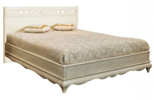 Двуспальная кровать Оскар ММ-216-02/14Б2 (белая эмаль+пт)