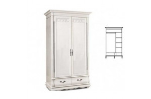 Шкаф для одежды Оскар ММ-216-01/02Б (белая эмаль+пт)