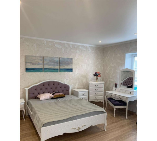 Двуспальная кровать Флоренция MUR-112-01/1 с каретной стяжкой