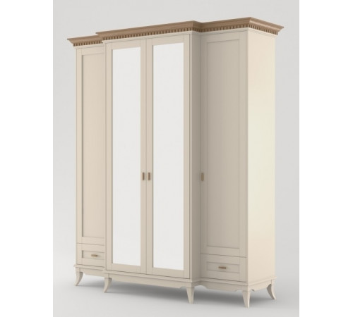 Четырехстворчатый шкаф для одежды Римини MUR-118-04 с зеркалом