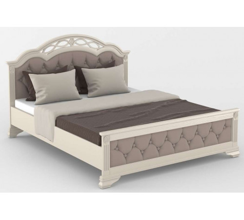 Двуспальная кровать Венеция MUR-101-01 с каретной стяжкой