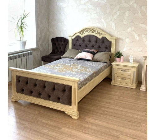 Односпальная кровать Венеция MUR-101-01 с каретной стяжкой