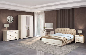 Спальня Афины кремовый белый