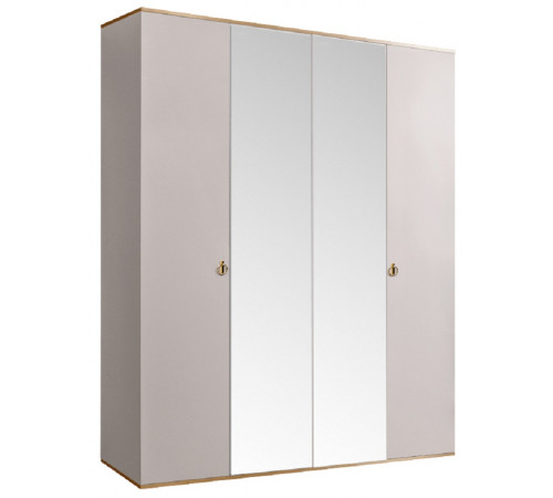Четырехстворчатый шкаф для одежды с зеркалом Rimini РМШ1/4 (слоновая кость)