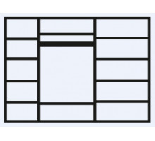 Пятистворчатый шкаф для одежды Амели АМШ2/5 (дуб)