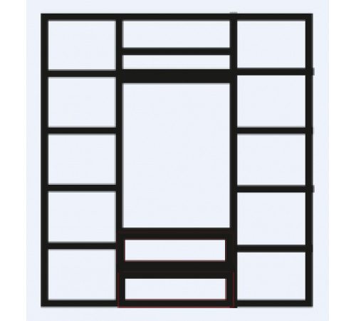 Четырехстворчатый шкаф для одежды с зеркалом Венеция ВНШ1/41 (дуб седан)