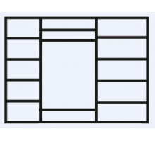 Пятистворчатый шкаф для одежды с зеркалом Венеция ВНШ1/5 (дуб седан)