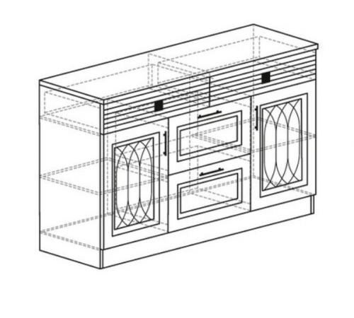 Тумба в гостиную Орлеан 841 ясень светлый