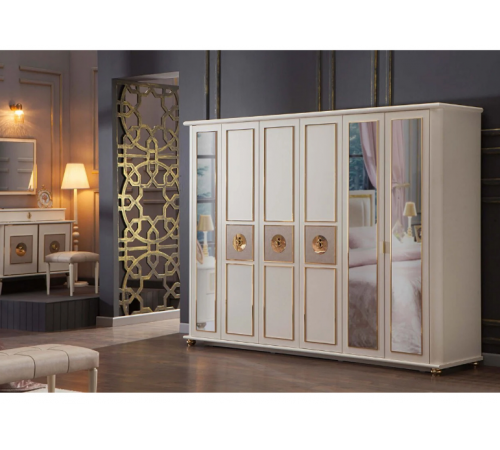 Шкаф платяной 6-ти дверный Мистраль (Mistral)