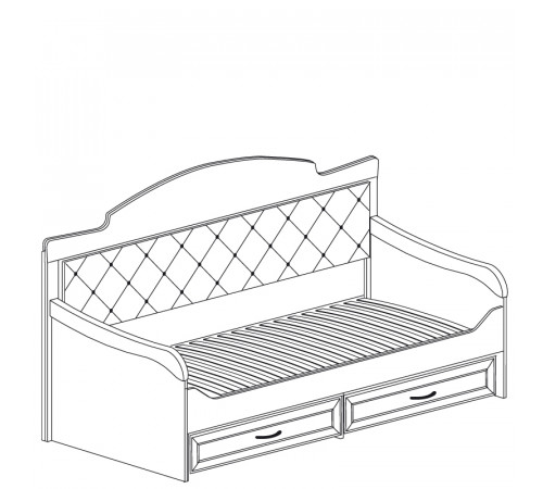 Односпальная кровать с ящиками Ралли 850