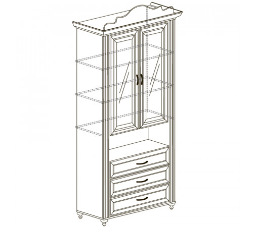 Шкаф комбинированный Алиса 561