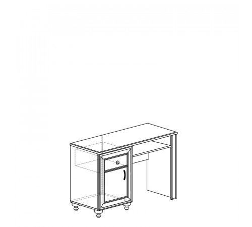 Стол туалетный Афины 363 кремовый белый