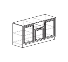 Тумба в гостиную Лира 45 темная